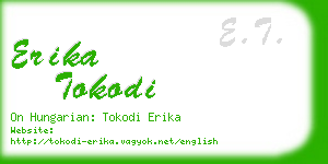 erika tokodi business card